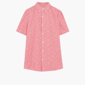 Polkadot Drawstring Shirt Dress